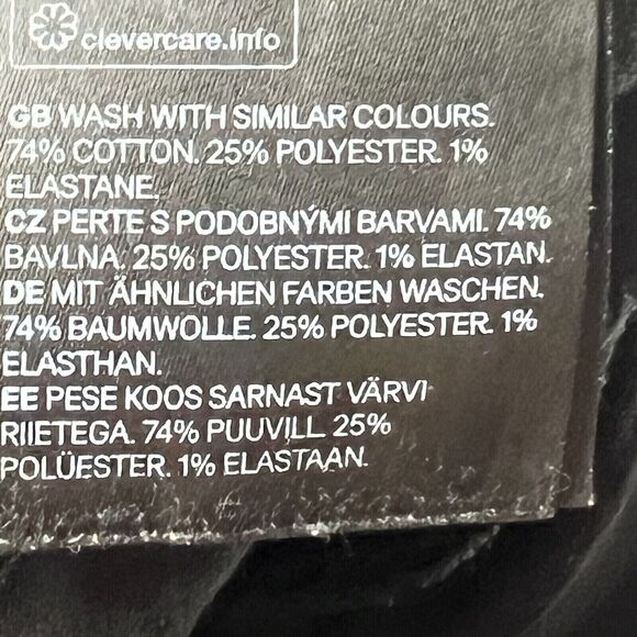 H&M Jeans Juniors 10 Black Slim Straight High Rise Stretch Denim Casual - Picture 11 of 13